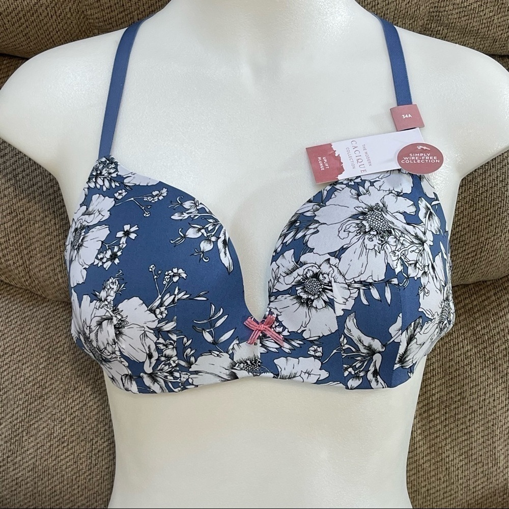 Cacique 34A Simply Wire Free Uplift Plunge Bra - New With Tags